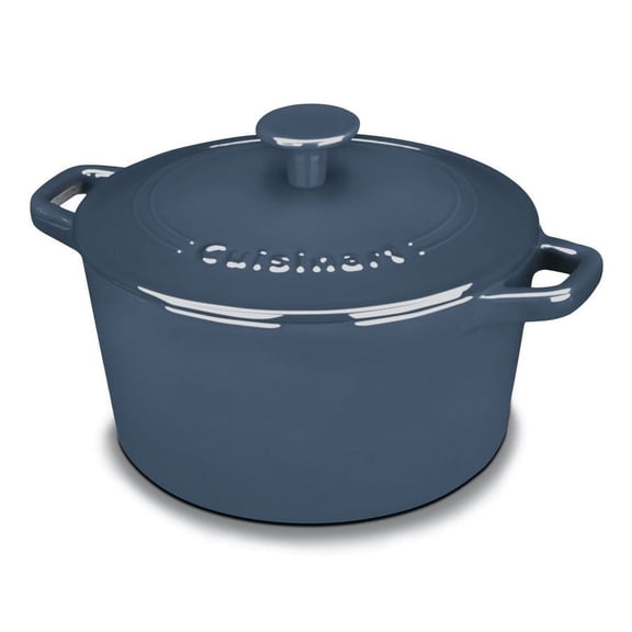 Cuisinart Chef'S Classic Enameled Cast Iron 3 Qt. Round Covered Casserole-Provencal Blue