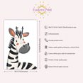 thumbnail image 3 of Eastern Print Cute Zebra Cartoon Safari Nursery Poster Wall Decor, Colorful Minimal Animal Wall Prints for Baby Room, Bedroom Home Office Classroom Must Have Decoration, UNFRAMED, 18x24, 3 of 4