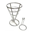 thumbnail image 3 of 2 piezas de soporte para papas fritas, cesta para papas fritas en forma de cono francés con taza para salsa, soporte de alambre de metal para papas fritas para alimentos, soporte para helado, 3 of 5