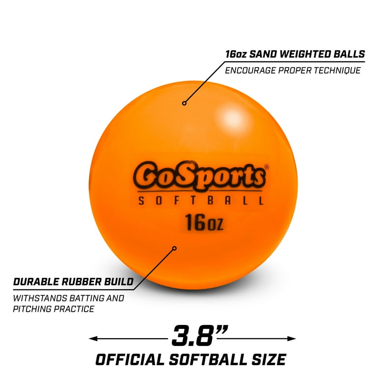 Balles De Softball Lot De 9 Balles Lestées Baseball/softball DUBUSOT 453g - Entraînement Puissance Et Lancer - Orange Accessoire Entraînement Baseball