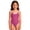 #A07-Hot Pink, variant on Girls Swimsuit Size 6 Stretchy One Piece Girls Swimsuit Cute Polka Dot Quick Dry Bathing Suits for Girls
