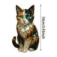 thumbnail image 3 of Crystal Resin Animal Statue Sculptures,Handmade Crystal Cat Sculptures, Collectible Art Painted Glass Animal Statue for Home Office Bar Decor,1PC, 3 of 6