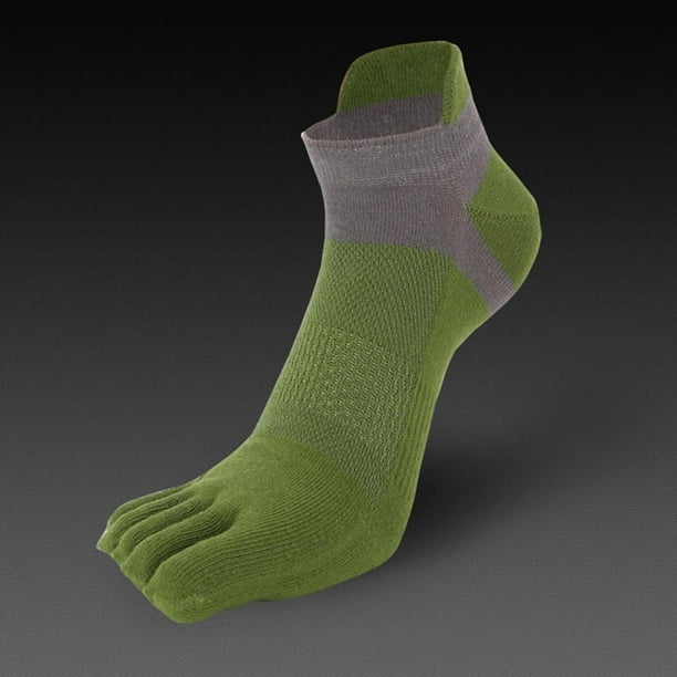 Men s Socks Cotton Comfortable and Breathable Size 38 to 44 5 Toe Socks Green