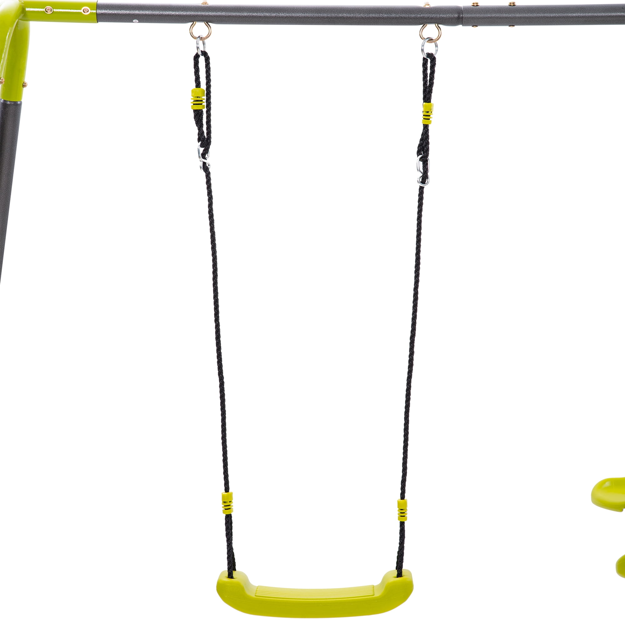 Buy Lowestbest 2 in 1 Metal Swing Sets for Backyard, Outdoor Swing Set