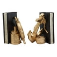 thumbnail image 3 of Nautical Coastal Home Decor Ship Anchor And Captain's Helm Wheel Bookends Set, 3 of 6