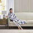 thumbnail image 5 of Premium grey faux fur blanket 66x90 inch reversible design machine wash separately low tumble dry oeko tex certified, 5 of 10