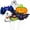 Assortment Balloon, variant on PMU Halloween Pre-Inflated Balloons "Whimsical Pumpkin" 9 Inch Air-Filled Pre-inflated with a Cup and a Stick (1/Pkg) Pkg/1