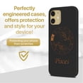 thumbnail image 2 of Case Yard Wooden Case for iPhone-12-Mini Soft TPU Silicone cover Slim Fit Shockproof Wood Protective Phone Cover for Girls Boys Men and Women Supports Wireless Charging Pisces Sign Design, 2 of 7