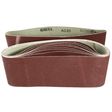 Uxcell 4" x 24" 120 Grit Lapped Joint Aluminum Oxide Sanding Belts 10 Pack