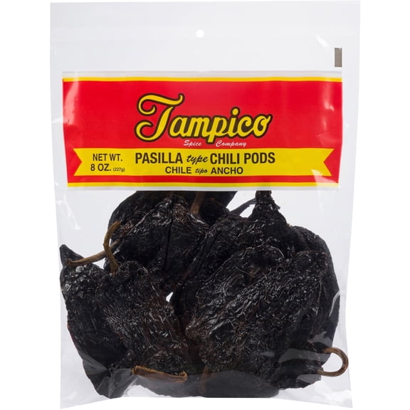 Dried Pasilla Chili Pods (Chile Negro) – 8 oz