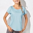 thumbnail image 1 of mfyjkho Tops Para Salir Para Mujer, Blusas Casuales Holgadas Y Cómodas De Manga Corta Con Cuello Redondo Para Mujer De Verano Tops Para Hacer Ejercicio Para Mujer Xl, 1 of 4
