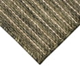 thumbnail image 2 of CARMEL Indoor/Outdoor Power Loomed Synthetic Blend Low Profile Area Rug - Transitional Stripe Global Colorful (Texture Stripe Green) (1'11" x 4'11"), 2 of 4