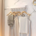 thumbnail image 3 of Zootealy Wall Mounted Clothes Hanger Rack Retractable Clothes Drying Rack Space-Saver Laundry Drying Rack,Collapsible for Laundry Balcony Mudroom Bedroom, 3 of 6