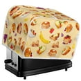 thumbnail image 5 of Yuyamidu Yellow Toaster Cover 2 Slice Bread Toaster Oven Dust Cover Anti-Scratch Wide Slot Kitchen Small Appliance Decorative Cover Dustproof Cover, Dessert Theme, 5 of 7