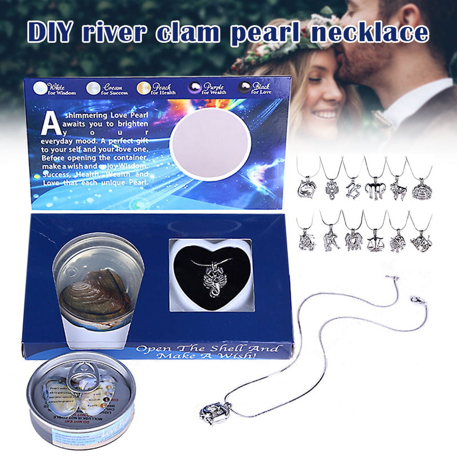 Amazon.com: Freshwater Pearl Necklace Kit,Surprise Pearl Gift Box,DIY  Dolphin Necklace Making Kit,Bead Cage Pendant with 20