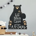 thumbnail image 2 of Personalized Lil Man Cave Black Wood Plaque, 2 of 2