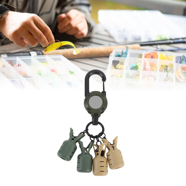 Fishing Lure Protective Cover,Plastic Fishing Lure Protective Jig Hook Protector Case with Retractable Buckle