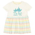 thumbnail image 3 of Inktastic My Aunt Loves Me Whale Girls Baby Dress, 3 of 5