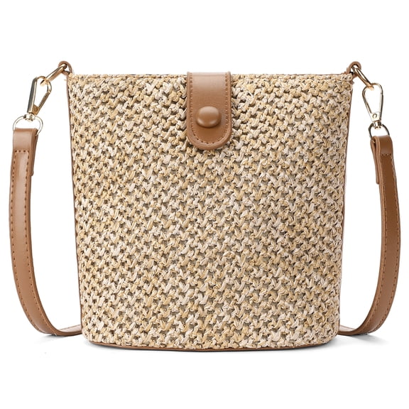 LOUEBICA Small Straw Crossbody Bag for Women Woven Summer Shoulder Phone Purse Beach Handbag for Vacation