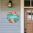 thumbnail image 2 of Floral Wreath Wooden House Number Sign by G. DeBrekht | Love Family Kids Decor - MA81853033, 2 of 8