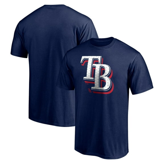 Men's Navy Tampa Bay Rays Red White and Team T-Shirt