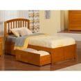 thumbnail image 2 of AFI Richmond Twin Size Platform Bed with Panel Footboard and 2 Storage Drawers in Caramel Latte, 2 of 5