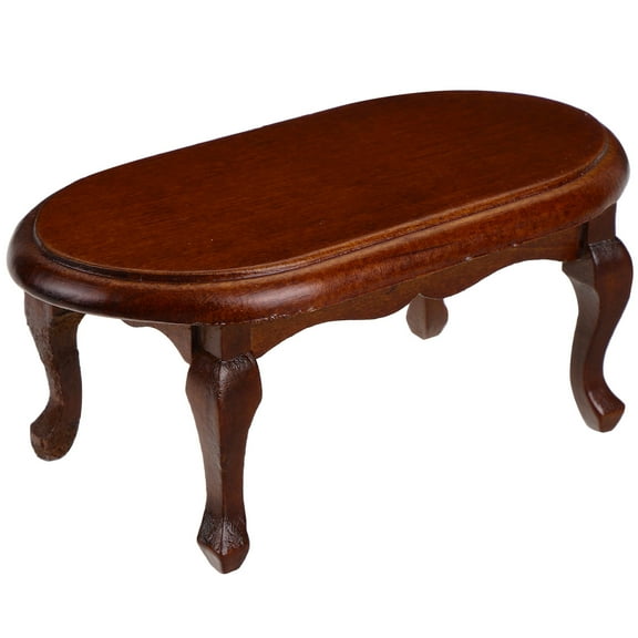 Hemoton Doll House Miniature End Table 1:12 Miniature Table Wooden Furniture Prop