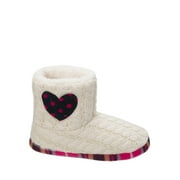 Dearfoams Girl's Heart Bootie Slipper