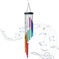 thumbnail image 1 of Carillones de viento, carillones de viento impermeables de aluminio para exteriores, carillones de viento coloridos de tono profundo, 1 of 5