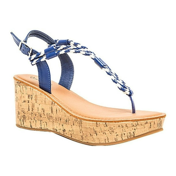 Qupid Qupid Women's Bali Strappy Braided Platform Wedge Sandal