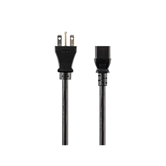 RiteAV Heavy Duty Extension Cord - 3 Feet - Black | NEMA 6-15P to IEC 60320 C13, 14AWG, 15A, SJT, 125V, for Powering Computers, Printers, Scanners