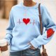thumbnail image 2 of RKSTN Valentine Gifts Sweatshirts for Women Oversized Crewneck Valentine's Day Heart Graphic Print Hoodless Sweatshirt Womens Casual Plus Size Round Neck Loose Comfy Sweatshirt Fall Spring Clothes, 2 of 6