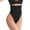 Black, variant on BLTIBY High Waist Triangle Thongs for Women Tummy Control Solid Color Mesh Body Shaping Briefs Comfortable Fashion Panties Black S