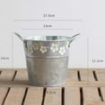 thumbnail image 7 of Tongina Delicate Flower Pot Vintage Chrysanthemum Embossed Garden Metal Tin Bucket Planter Pots with Handle Retro Home Decoration, 7 of 7