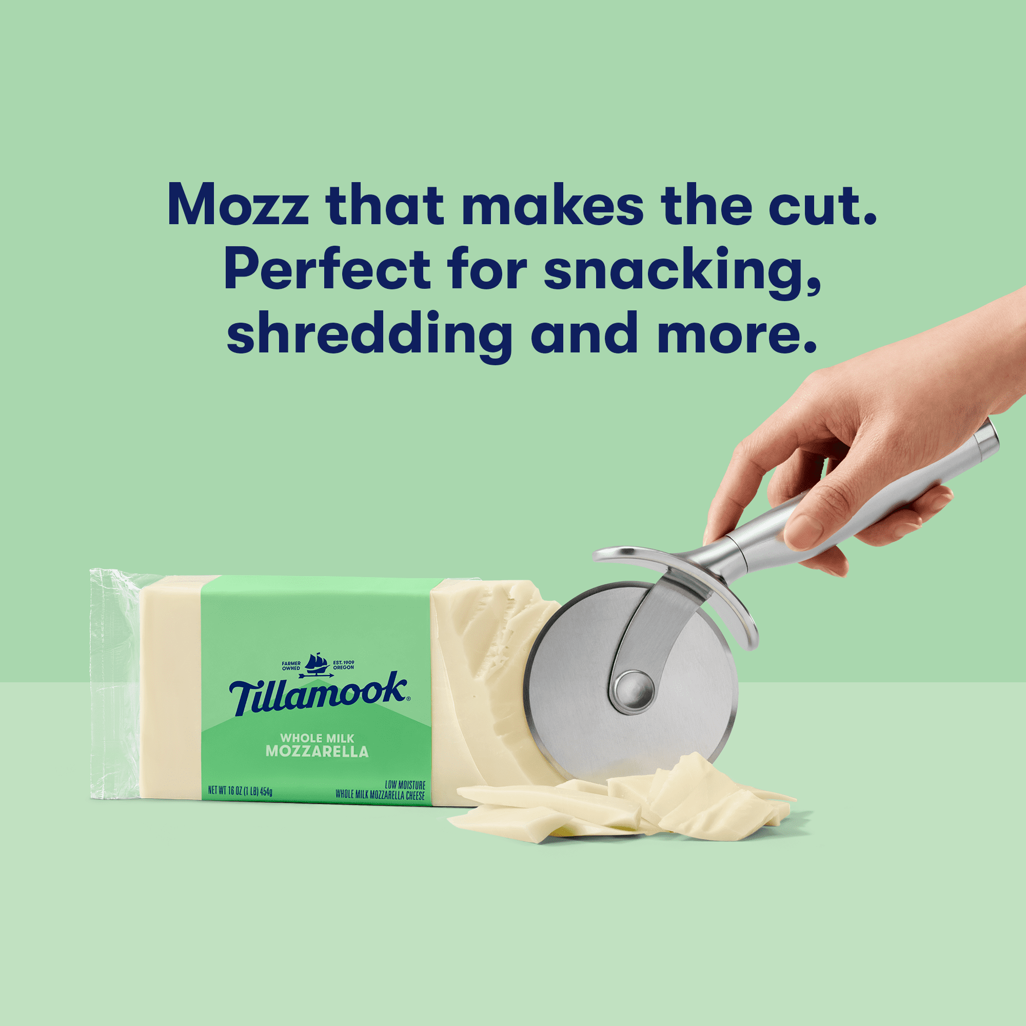 Tillamook Whole Milk Mozzarella Cheese Block, 16 oz