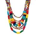 thumbnail image 2 of Litie, Tassel Wood Beaded Pendant Bib Necklace, 51014580@Litie290618, 2 of 6