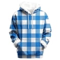 thumbnail image 2 of successthop Hoodie for Women Pullover with Pockets Long Sleeve Drawstring Top Plus Size Fleece Neck Checkered Streetwear, 2 of 6
