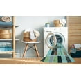 thumbnail image 2 of Ahgly Company Machine Washable Indoor Square Transitional Deep-Sea Green Area Rugs, 4' Square, 2 of 7