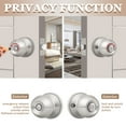 thumbnail image 5 of knobelite (10 Packs) Bed / Bath Room Round Door Knob, Privacy Function for Bathroom / Bedroom, Interior Door Door Lock Handle Satin Nickel Finish, Keyless Door Handles Locks, 5 of 6