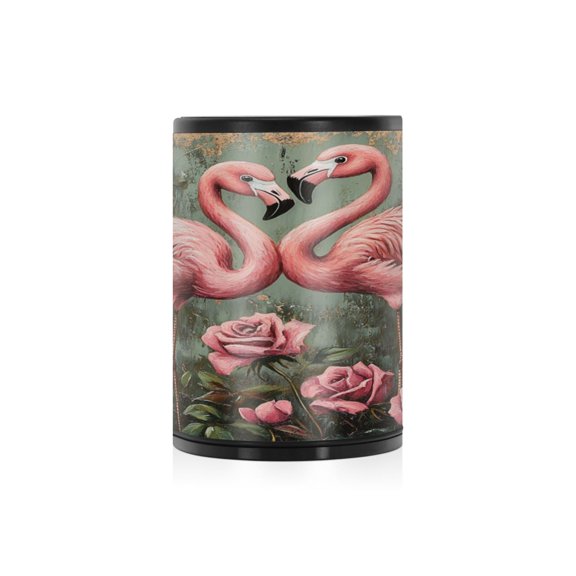 Qxltty Ragged Pink Flamingo Car Ashtray Press Spring-loaded Switch for Extinguishing Cigarettes Keeping the Interior of Your Car Clean