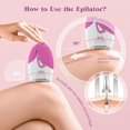 thumbnail image 4 of Epilator for Women, Smooth Glide Epilator Facial Hair Remover for Women with 2 Speed & LED Light, Electric Facial Hair Removal Suitable for Face, Bikini Areas, Underarms, Arms, Legs, 4 of 5