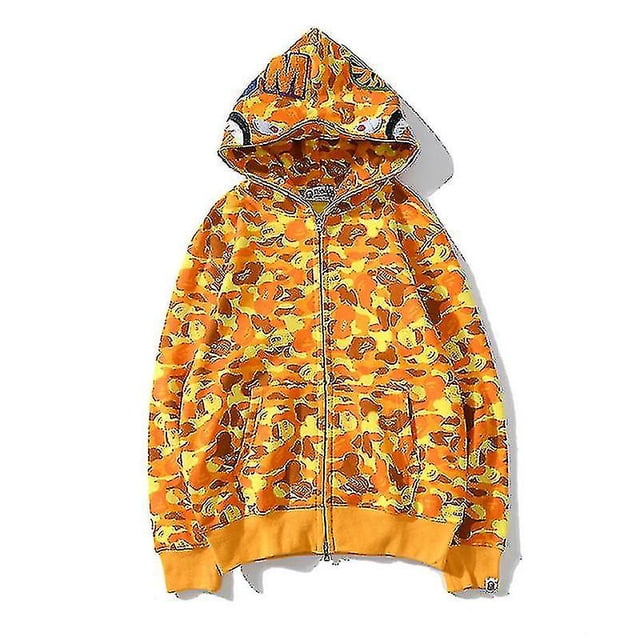 Mens Hoodie Camo Loose Zipper Jacket Sweatershirt For Men Boy zhangyuxiang LED