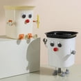 thumbnail image 5 of T-HOTLYST Trash Can DIYs Kitchen Compost Bin Funny Big Eye Trash Bin Garbage Can for Office Kids Bedroom Bathroom Home Decorations, 5 of 19