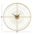 thumbnail image 3 of DecMode 20" Gold Metal Open Frame Swirl Wall Clock, 3 of 8