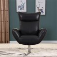 thumbnail image 4 of Titan Furnishings 22" Modern Genuine Italian Leather Lounge Chair in Black, 4 of 11