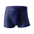 thumbnail image 5 of Ropa interior de seda de hielo para hombre, pantalones de ángulo plano, malla deportiva, entrepierna antibacteriana, tocados de talla grande, calzoncillos cómodos y transpirables, 5 of 5