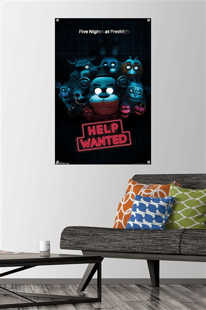 Five Nights at Freddy's - Help Wanted Wall Poster with Push Pins, 22.375" x 34"