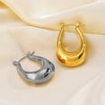 thumbnail image 5 of Vemhel Hoop Earrings for Women, Lightweight 14k Gold Plated Hoops Earrings, Hypoallergenic Oval Silver Hoops Earrings, Vacuum Gold Hoop Earrings for Women Gifts, 5 of 5