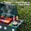 thumbnail image 4 of Best Choice Products Kids Wooden BBQ Grill Playset with 28 Accessories, Pretend Outdoor Kitchen Toy w/ Storage, 4 of 8