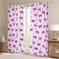 thumbnail image 2 of jejeloiu Purple Bow Ribbon Curtains Pack of 2 (42x84 Each),Cartoon Loves Pattern Curtains Blackout,Kawaii Bowtie Bowknot Bedroom Curtains For Girl,Microfiber Bedroom Decor, 2 of 6